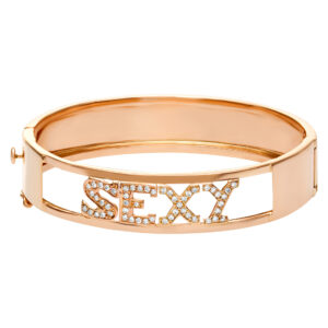 "Sexy" bangle in 18k pink gold with diamonds. 0.50 carats in diamonds