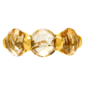 Citrine quartz ring in 18k