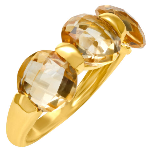 Citrine quartz ring in 18k