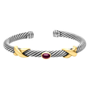 David Yurman Cable Classic bangle in 14k & sterling silver