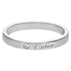 Cartier wedding band in platinum with diamond.