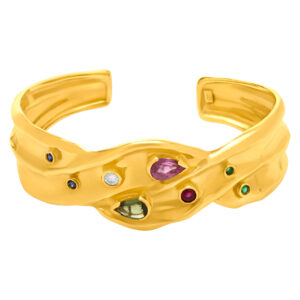 18k yellow gold bracelet with colorful accents