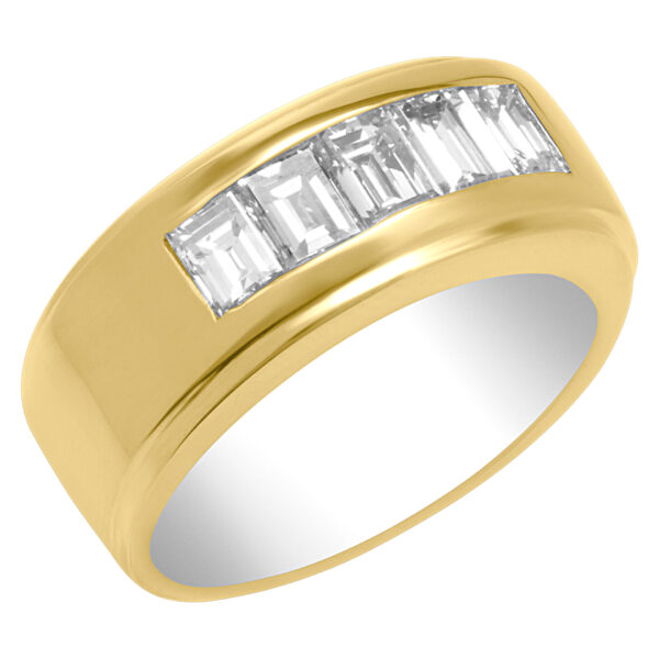 Diamond band in 14k yellow or white gold. 0.50 carats in diamonds, Size 9