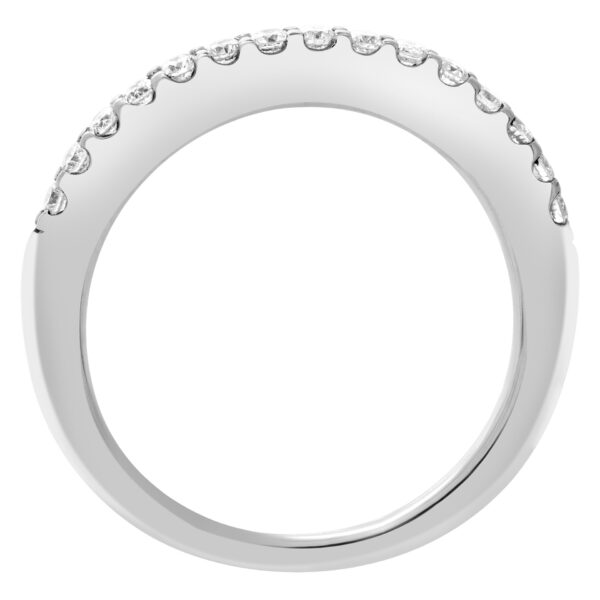 Cute simple diamond band in 14k white gold. 0.15 carats in clean diamonds