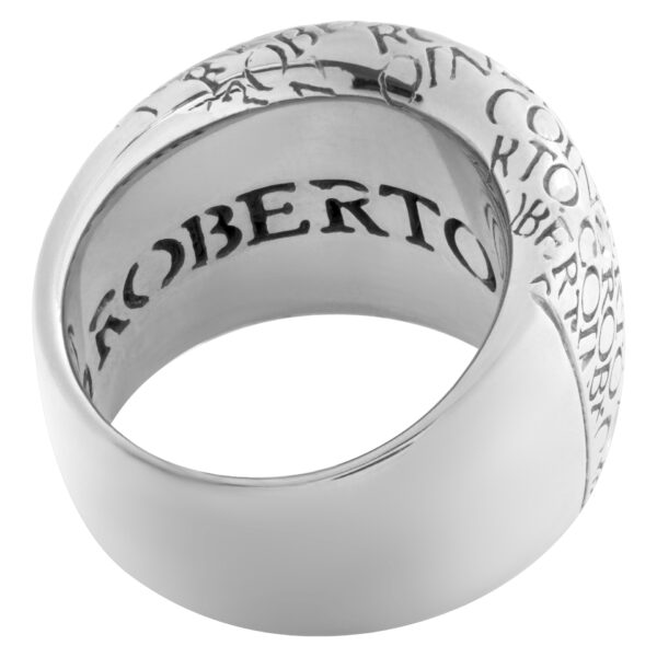 Roberto Coin 18k white gold with 9 diamonds