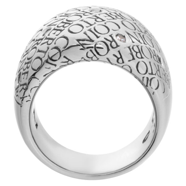 Roberto Coin 18k white gold with 9 diamonds