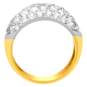 Sparkling diamond band in 18k yellow & white gold. 1.50cts in diamonds  Size 7.5