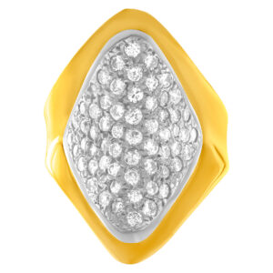 Modern diamond ring with 1.00 carats in diamonds in 18k yellow gold. Size 6.75