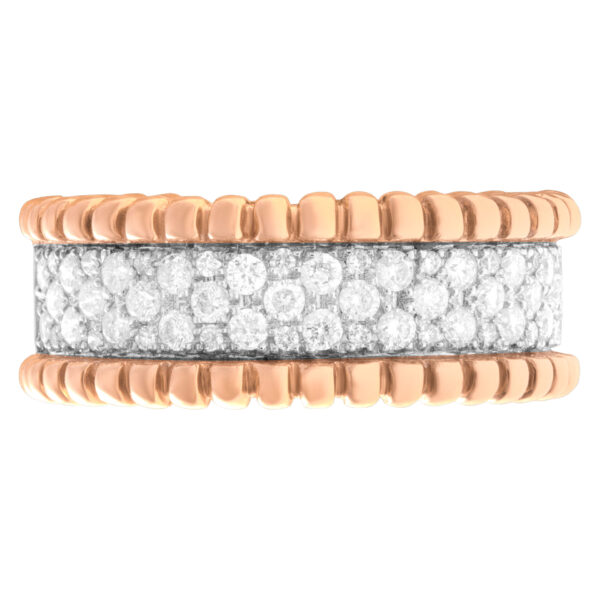 Gorgeous pave diamond ring in 14k rose gold 0.60 carat in diamonds