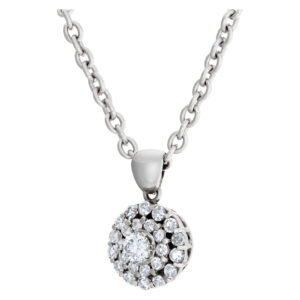 Diamond pendant in 18k white gold on an 18" chain. Approx 0.75 carat diamonds Total weight