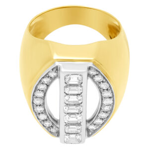 Unique diamond ring in 18k gold with 1.24 carats in diamonds (H-I color, VS clarity)