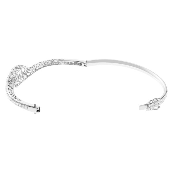 Dancing Diamond Eternity Band and Ring bangle in 18k white gold with 3.14cts in diamonds