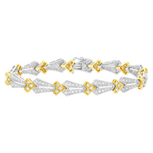 18k Yellow gold and Diamond bracelet with 2 carats in diamonds