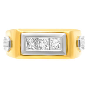 Diamond band in 18k gold with 0.75 carat (I-J color, SI clarity)