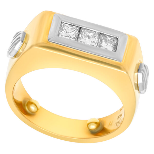 Diamond band in 18k gold with 0.75 carat (I-J color, SI clarity)