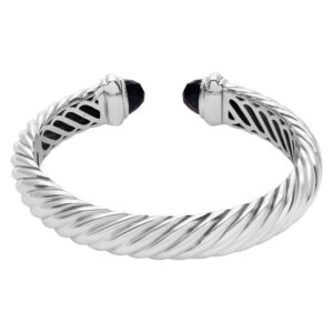 David Yurman bangle/cuff with black onyx in silver