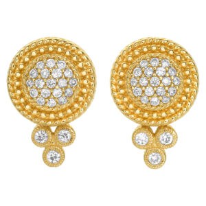 Judith Ripka sweet diamond earrings in 14k gold