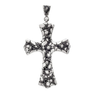 John Hardy Dayak cross with black sapphires