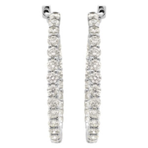 "Inside/Out" Hoops diamond earrings (4.40cts) in 18k white gold