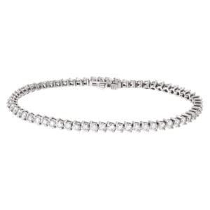 Birks tennis bracelet in 18k white gold, 5 carats in G-H color SI clarity diamonds