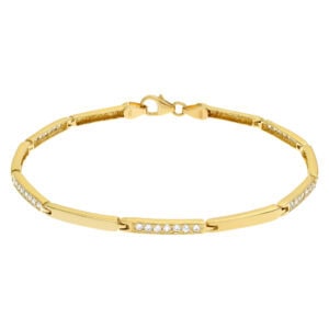 Diamond bracelet in 14k yellow gold approx. 0.35 carats in diamonds