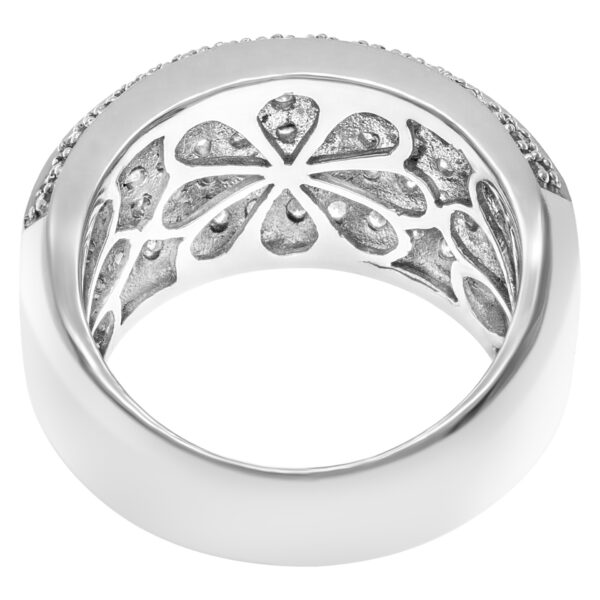 Pave Diamond Ring in 14k white gold with approx. 0.96 carats in diamonds