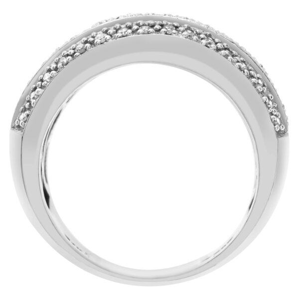 Pave Diamond Ring in 14k white gold with approx. 0.96 carats in diamonds