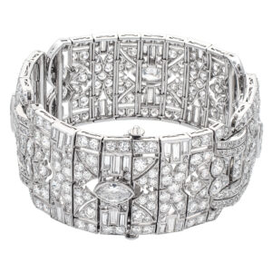 Platinum art deco diamond bracelet