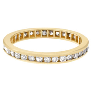 Diamond Eternity Band and Ring in 14k yellow gold