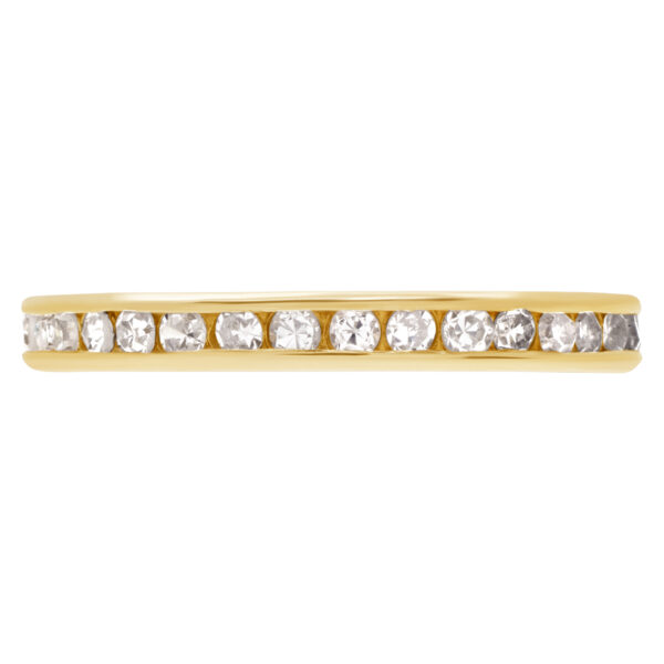 Diamond Eternity Band and Ring in 14k yellow gold