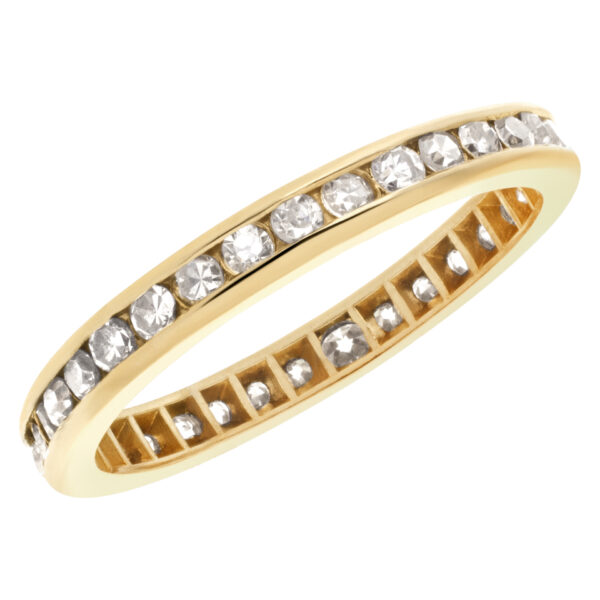 Diamond Eternity Band and Ring in 14k yellow gold