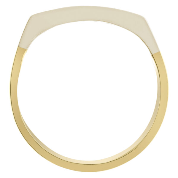 Mens diamond ring in 14k yellow gold with .64 cts in diamond accents