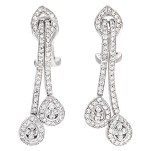 Earrings in 18k white gold with diamonds