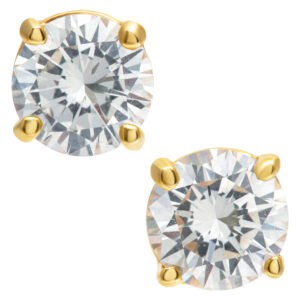 Diamond stud earrings approximately 0.50 carats each, K-L color on 14k setting.