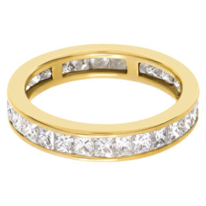 Diamond Eternity Band and Ring Princess cut with approximately 1 carat in G color VS clarity diamonds