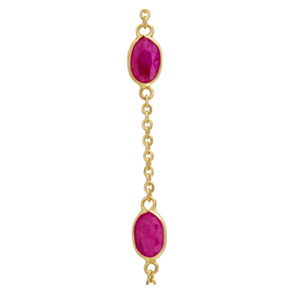 Two Ruby bracelet strands with approximately 7.22 carats in rubies in 14k gold