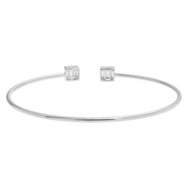 Diamond bangle with approximately 0.50 carats in diamonds in 18k white gold