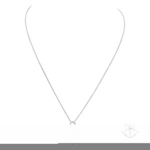 Diamond anchor pendant in 14k white gold on a 14k white gold chain