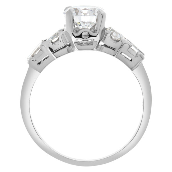 GIA Certified (Triple EX) Round Brilliant Cut Diamond Ring 1.03 carat (D Color-Si1 Clarity) set in a platinum