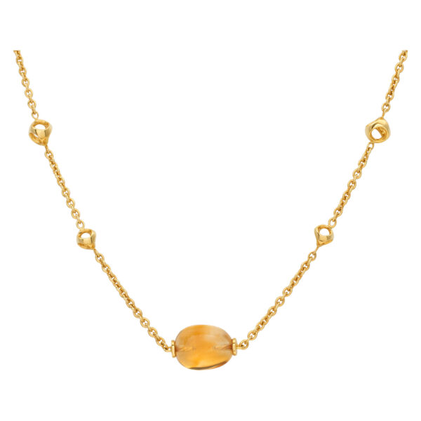 Di Modolo Citrine Triadora necklace in 18k gold