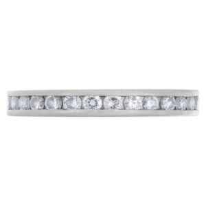 Tiffany & Co diamond wedding band ring in platinum, approximately 0.40 carat in diamonds