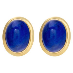 Blue lapiz earrings in 18k