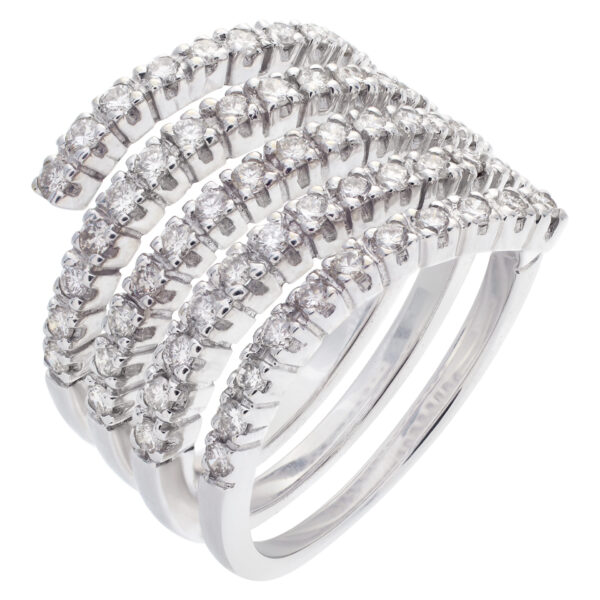 Diamond Band and Ring in 18k white gold