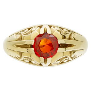 14K Ring with Orange Tourmaline