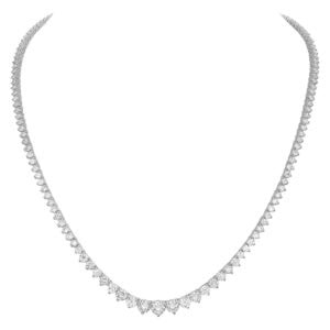 Diamond riviera necklace with 11.20  carats in G-H color, VS-SI diamonds