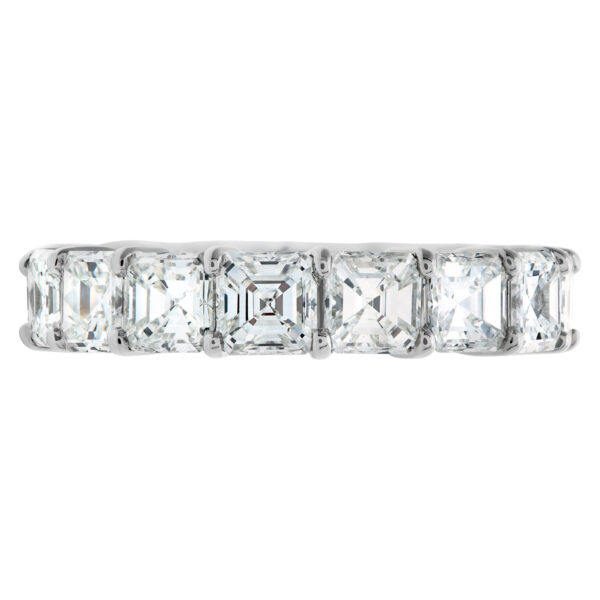 Diamond eternity band  asscher cut in platinum with 4.62 carats