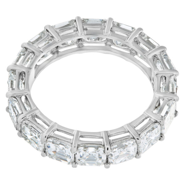 Diamond eternity band  asscher cut in platinum with 4.62 carats