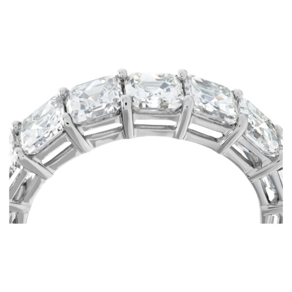 Diamond eternity band  asscher cut in platinum with 4.62 carats