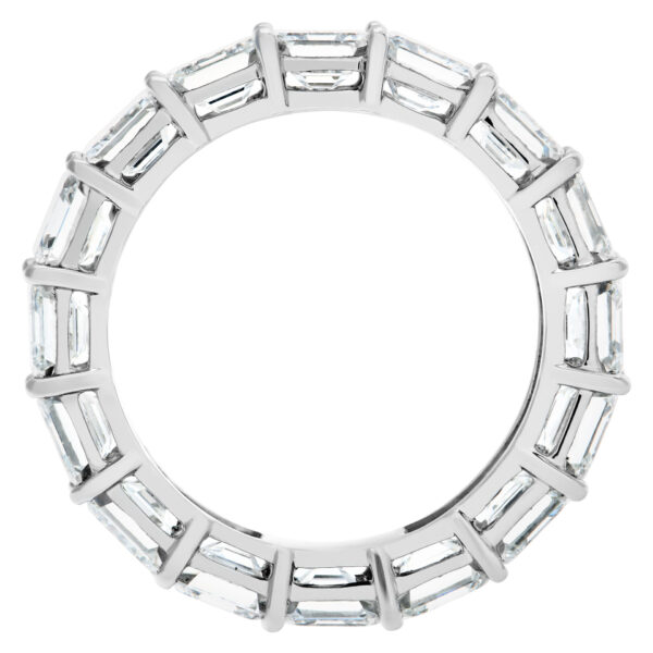 Diamond eternity band  asscher cut in platinum with 4.62 carats