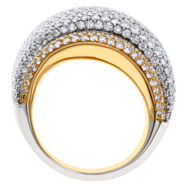 Giorgio Viscoti earring & ring set in 18k white & yellow gold